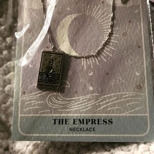 Pura Vida Silver Tarot Card Pendant Necklace, the Empress